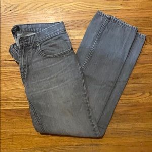 Grey straight leg jeans